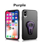  Non-slip Y-shaped TPU Mobile Phone Case with Rotating Car Bracket for iPhone X / XS(Purple) - 1