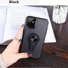  Non-slip Y-shaped TPU Mobile Phone Case with Rotating Car Bracket for iPhone 11(Black) - 1