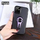  Non-slip Y-shaped TPU Mobile Phone Case with Rotating Car Bracket for iPhone 11(Purple) - 1