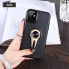  Non-slip Y-shaped TPU Mobile Phone Case with Rotating Car Bracket for iPhone 11(Gold) - 1