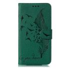 Feather Pattern Litchi Texture Horizontal Flip Leather Case with Wallet & Holder & Card Slots For Galaxy M30s(Green) - 1