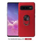 360 Rotary Multifunctional Stent PC+TPU Case for Galaxy S10+ ,with Magnetic Invisible Holder(Red) - 2