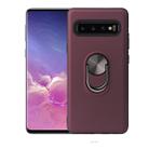 360 Rotary Multifunctional Stent PC+TPU Case for Galaxy S10+ ,with Magnetic Invisible Holder(Jujube Red) - 1