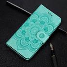 Mandala Embossing Pattern Horizontal Flip Leather Case for Huawei Nova 5 / Nova 5 Pro , with Holder & Card Slots & Wallet & Photo Frame & Lanyard(Green) - 1