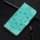 Mandala Embossing Pattern Horizontal Flip Leather Case for Xiaomi Mi CC9, with Holder & Card Slots & Wallet & Photo Frame & Lanyard(Green) - 1
