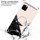 For iPhone 11 Pro 3D Marble Soft Silicone TPU CaseCover with Bracket (Black and White Powder) - 3