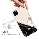 For iPhone 11 Pro 3D Marble Soft Silicone TPU CaseCover with Bracket (Black and White Powder) - 5