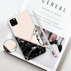 For iPhone 11 Pro 3D Marble Soft Silicone TPU CaseCover with Bracket (Black and White Powder) - 6