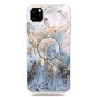 For iPhone 11 3D Marble Soft Silicone TPU Case Cover with Bracket (Gold Ash) - 1