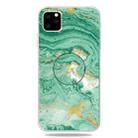 For iPhone 11 Pro Max 3D Marble Soft Silicone TPU Case Cover with Bracket (Dark Green) - 1