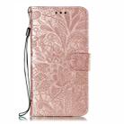 Lace Flower Embossing Pattern Horizontal Flip Leather Case for  Moto One Pro , with Holder & Card Slots & Wallet & Photo Frame & Lanyard(Rose Gold) - 1