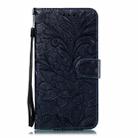 Lace Flower Embossing Pattern Horizontal Flip Leather Case for Xiaomi Mi CC9e / A3  , with Holder & Card Slots & Wallet & Photo Frame & Lanyard(Dark Blue) - 1