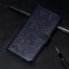 Lace Flower Embossing Pattern Horizontal Flip Leather Case for Huawei Nova 5 / Nova 5 Pro , with Holder & Card Slots & Wallet & Photo Frame & Lanyard(Dark Blue) - 1