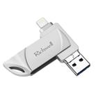 Richwell  DXZ128 USB Flash Disk 128G 3 in 1 Micro USB + 8 Pin + USB 3.0 Compatible IPhone & IOS(Silver) - 1