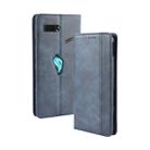 Magnetic Buckle Retro Crazy Horse Texture Horizontal Flip Leather Case for Asus ROG Phone II ZS660KL ,with Holder & Card Slots & Photo Frame(Blue) - 1