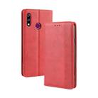 Magnetic Buckle Retro Crazy Horse Texture Horizontal Flip Leather Case for LG W10,with Holder & Card Slots & Photo Frame(Red) - 1