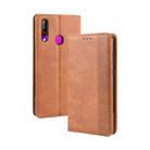 Magnetic Buckle Retro Crazy Horse Texture Horizontal Flip Leather Case for LG W30,with Holder & Card Slots & Photo Frame(Brown) - 1