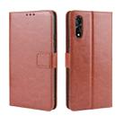 Retro Crazy Horse Texture Horizontal Flip Leather Case for vivo iQOO Neo / S1 / Y7S / Z5  , with Holder & Card Slots & Photo Frame(Brown) - 1