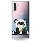 Pattern Printing Soft TPU Cell Phone Cover Case For Galaxy Note10(Bamboo bear) - 1