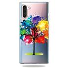 Pattern Printing Soft TPU Cell Phone Cover Case For Galaxy Note10(Painting tree) - 1