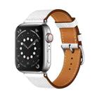 For Apple Watch 3 / 2 / 1 Generation 38mm Universal Leather Cross Band(White) - 1