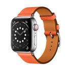 For Apple Watch 3 / 2 / 1 Generation 38mm Universal Leather Cross Band(Orange) - 1