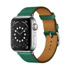 For Apple Watch 3 / 2 / 1 Generation 38mm Universal Leather Cross Band(Green) - 1