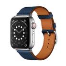 For Apple Watch 3 / 2 / 1 Generation 38mm Universal Leather Cross Band(Dark Blue) - 1