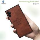 PINWUYO Shockproof Waterproof Full Coverage PC + TPU + Skin Protective Case  for Galaxy Note10+(Brown) - 1