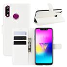 Litchi Texture Horizontal Flip Leather Case for LG W10, with Wallet & Holder & Card Slots(White) - 1