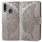 Butterfly Love Flowers Embossing Horizontal Flip Leather Case For LG W10 with Holder & Card Slots & Wallet & Lanyard(Gray) - 1