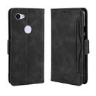 Wallet Style Skin Feel Calf Pattern Leather Case For Google Pixel 3a XL,with Separate Card Slot(Black) - 1