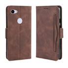 Wallet Style Skin Feel Calf Pattern Leather Case For Google Pixel 3a XL,with Separate Card Slot(Brown) - 1