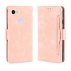 Wallet Style Skin Feel Calf Pattern Leather Case For Google Pixel 3a XL,with Separate Card Slot(Pink) - 1