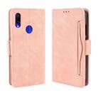 Wallet Style Skin Feel Calf Pattern Leather Case For Xiaomi Redmi Note 7 / Note 7 Pro / Note 7S,with Separate Card Slot(Pink) - 1