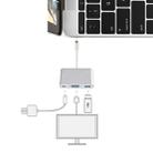 USB Type C to VGA 3-in-1 Hub Adapter supports USB Type C tablets and laptops for Macbook Pro / Google ChromeBook(Gold) - 6