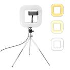 XWJ-D21C Dimmable LED Square Light With Tripod Net Red Live Fill Light Phone Holder - 1
