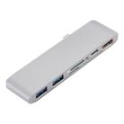Type C To HDMI USB3.0 HUB USB-C Charging SD/TF Card Adapter For Macbook GW(Silver) - 1