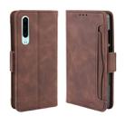 Wallet Style Skin Feel Calf Pattern Leather Case For Huawei P30,with Separate Card Slot(Brown) - 1