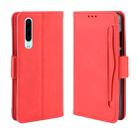 Wallet Style Skin Feel Calf Pattern Leather Case For Huawei P30,with Separate Card Slot(Red) - 1