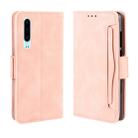 Wallet Style Skin Feel Calf Pattern Leather Case For Huawei P30,with Separate Card Slot(Pink) - 1