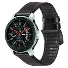 For Samsung Galaxy Watch Active 2 22mm Leather Silicone Sports Watch Band(Black) - 1