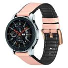 For Samsung Galaxy Watch Active 2 22mm Leather Silicone Sports Watch Band(Pink) - 1