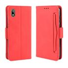 Wallet Style Skin Feel Calf Pattern Leather Case For Huawei Y5 (2019) / Honor 8S ,with Separate Card Slot(Red) - 1
