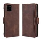 For iPhone 11 Pro Wallet Style Skin Feel Calf Pattern Leather Case ,with Separate Card Slot(Brown) - 1