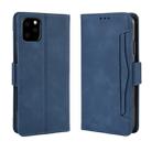 For iPhone 11 Pro Max Wallet Style Skin Feel Calf Pattern Leather Case  ,with Separate Card Slot(Blue) - 1