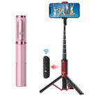 M18 Portable Selfie Stick Remote Control Mobile Phone Holder(Pink) - 1