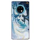 3D Marble Soft Silicone TPU Case Cover Bracket  For Huawei Mate 30 Pro(Golden Line Blue) - 1