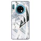 3D Marble Soft Silicone TPU Case Cover Bracket  For Huawei Mate 30 Pro(Polytriangle) - 1