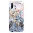 3D Marble Soft Silicone TPU Case Cover Bracket For Xiaomi Mi CC9(Gold Ash) - 1